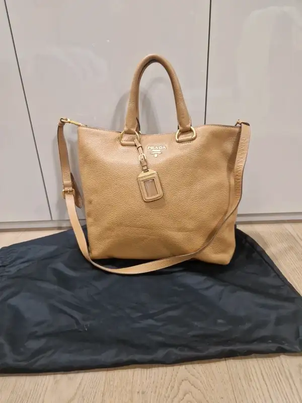 Prada Vitello Daino Shopping Bag