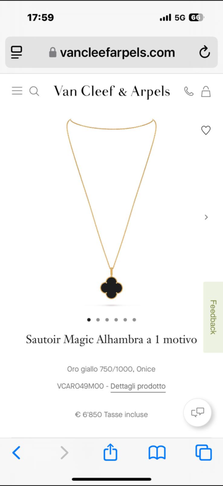 Van Cleef &Arpels nahrdelnik