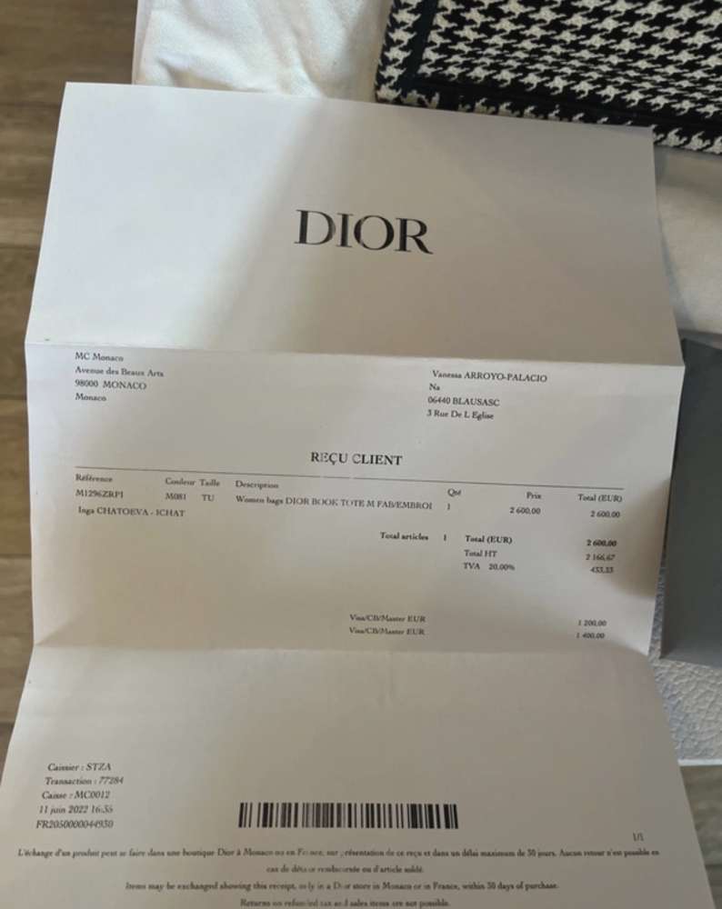 Dior tote