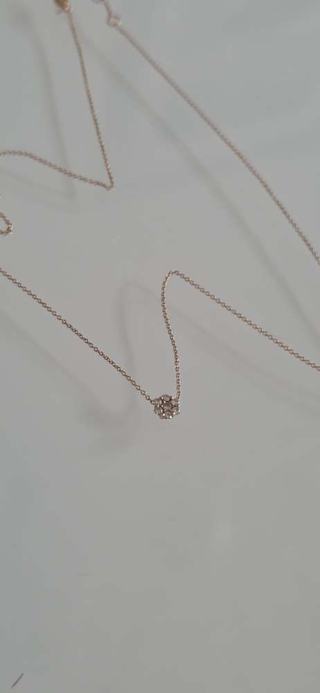 ALO diamantový náhrdelník s ružovým zlatom