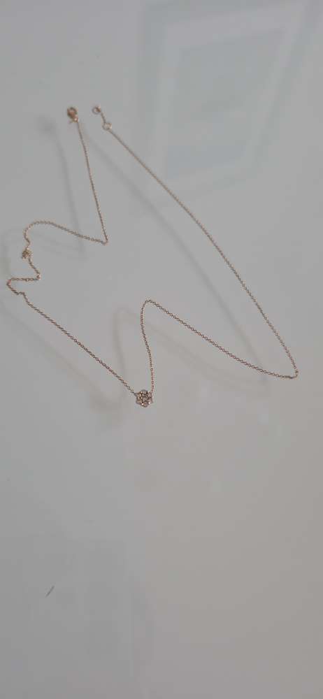 ALO diamantový náhrdelník s ružovým zlatom