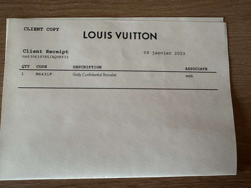 Louis Vuitton Daily Confidential náramok