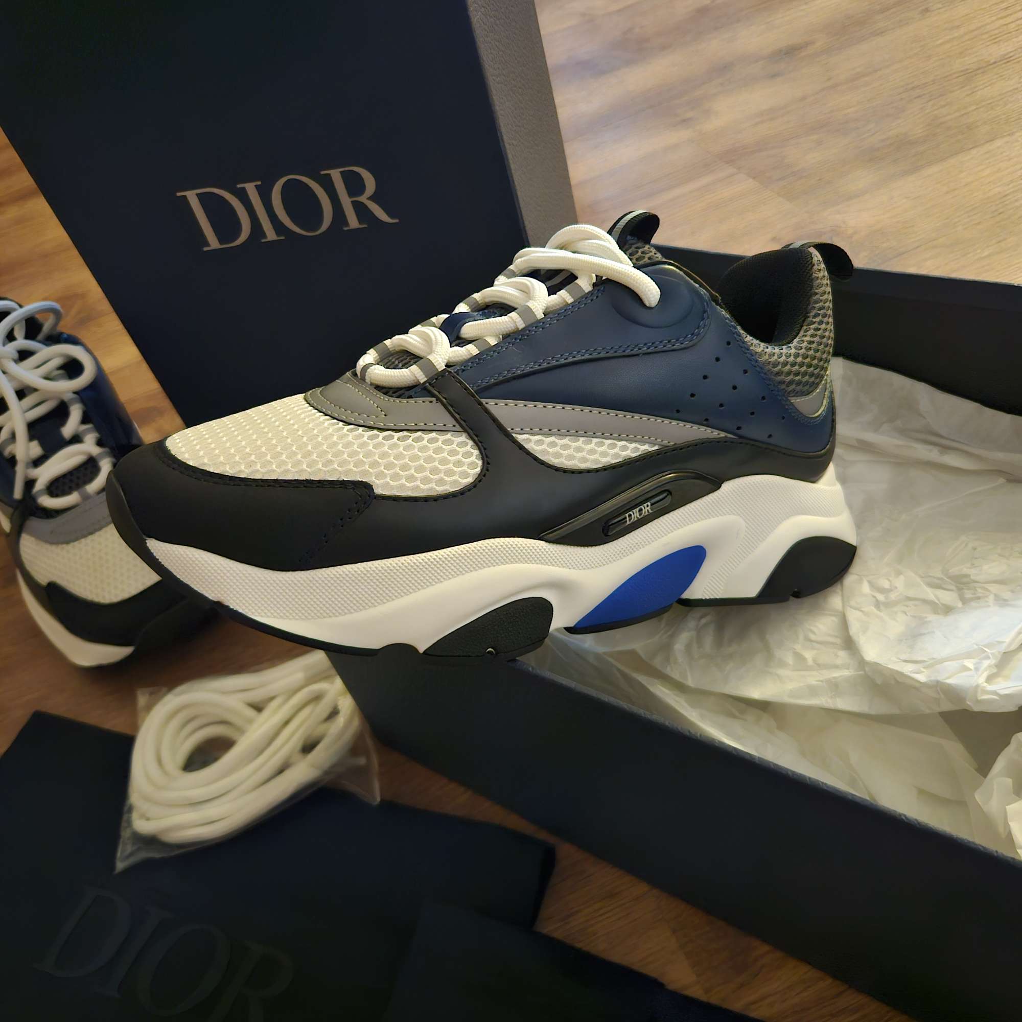 Dior B22 navy blue black sneakers