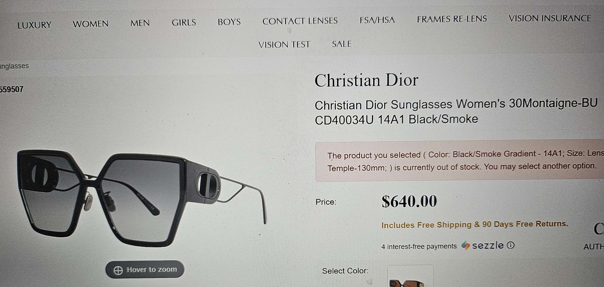 Christian Dior slnečné okuliare Montaigne.