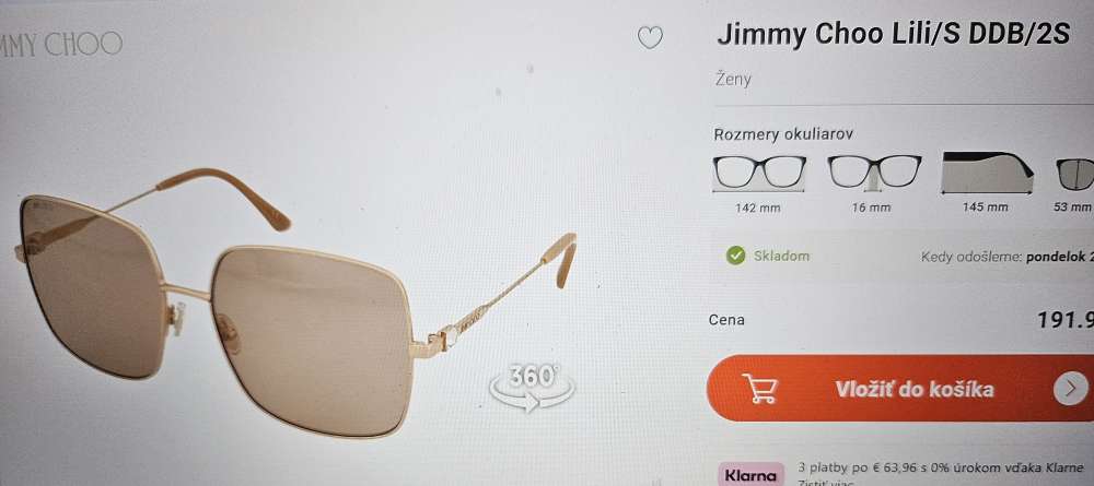 Jimmy Choo slnečné okuliare LILI.