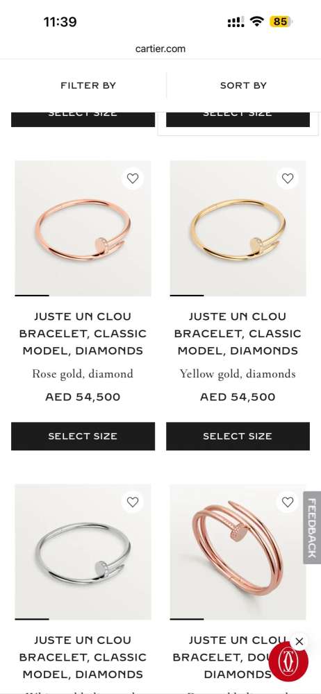 Cartier juste un clou náramok