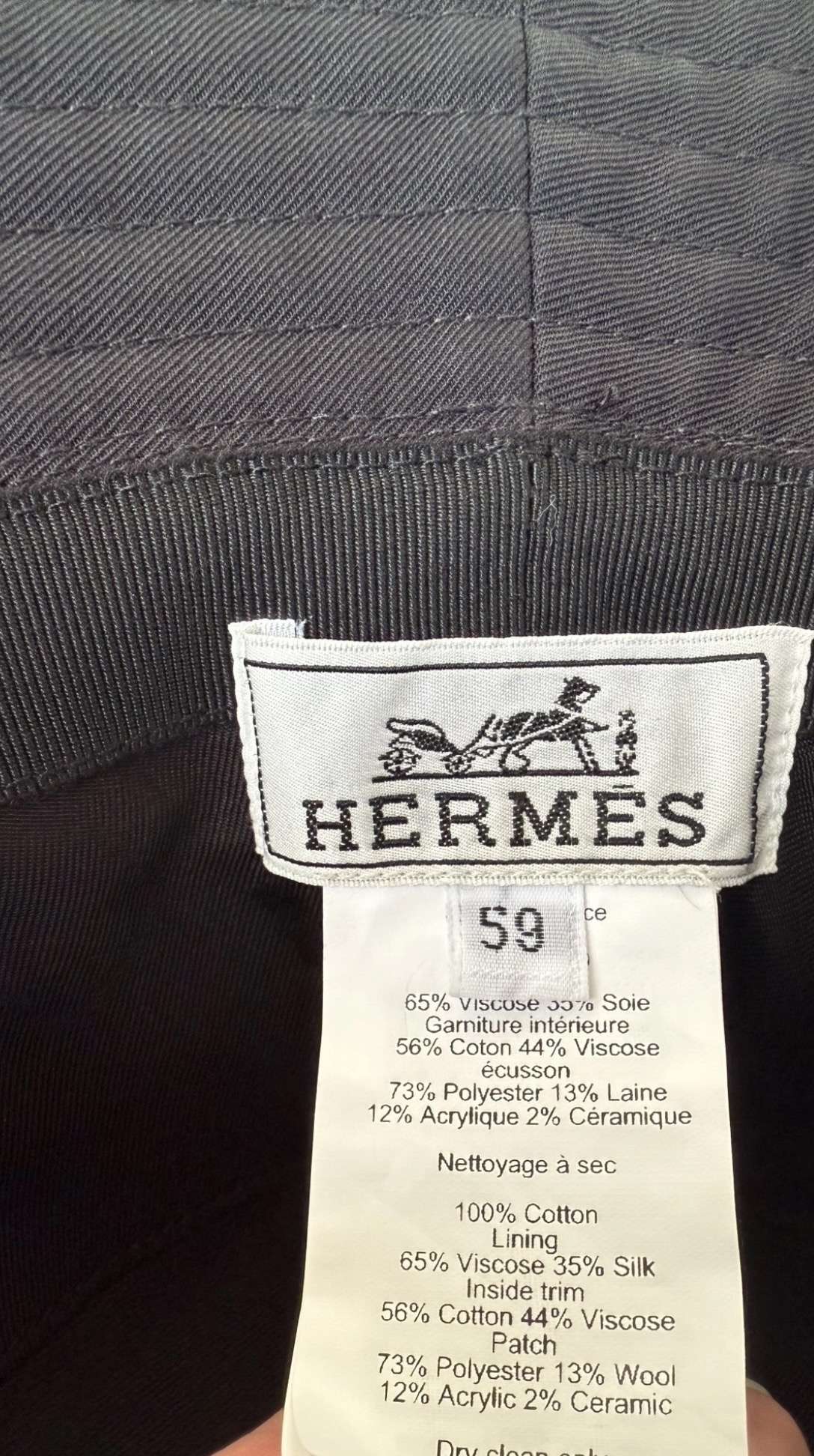 Klobúk Hermès Harper Sellier Bucket 59