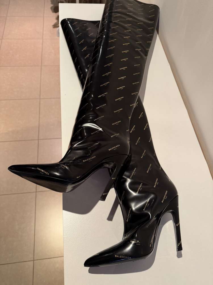 Balenciaga Slash Logo patent leather