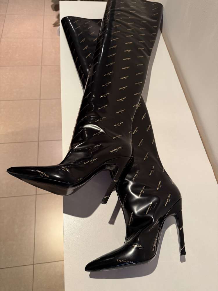 Balenciaga Slash Logo patent leather