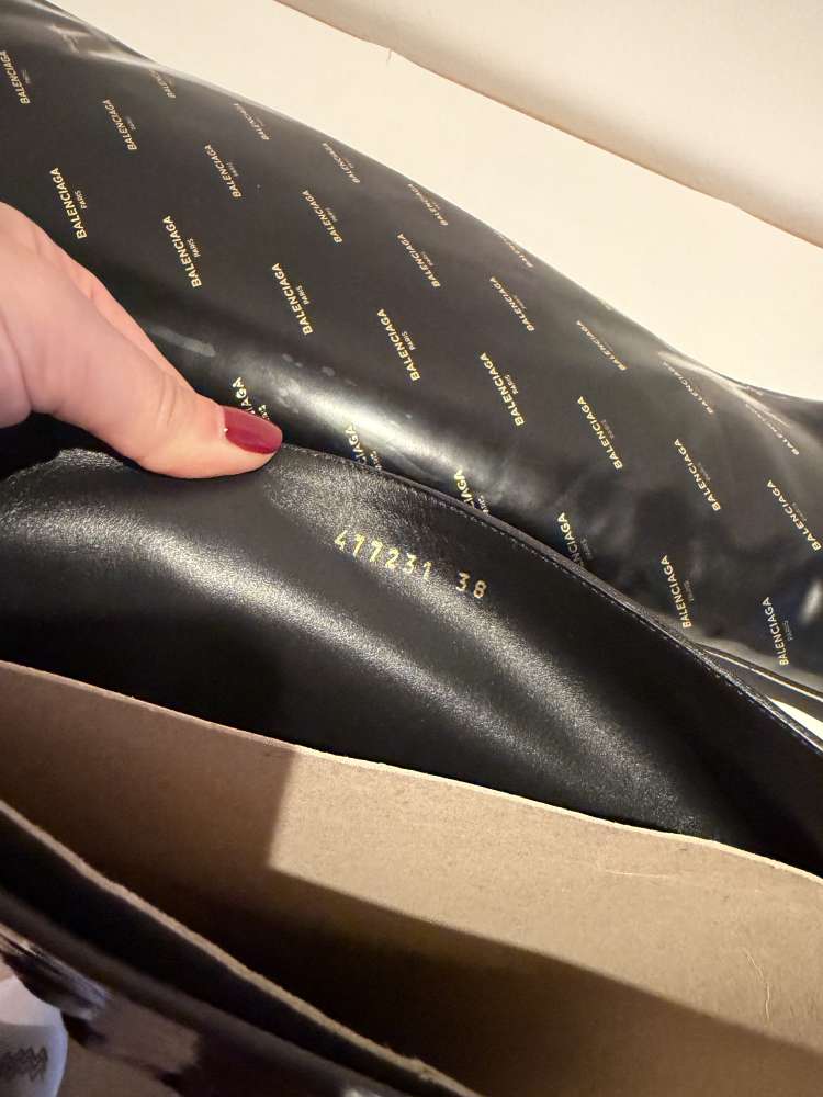 Balenciaga Slash Logo patent leather