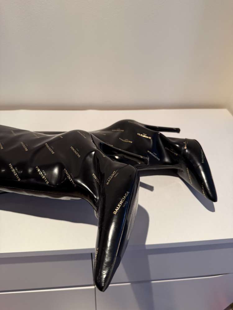 Balenciaga Slash Logo patent leather
