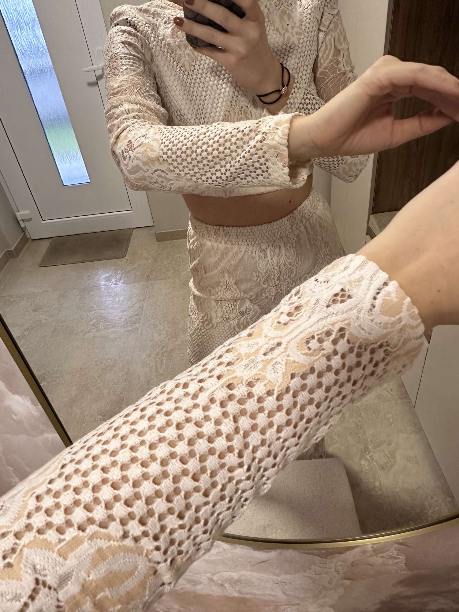 Luxusny cipkovany set Peace +love