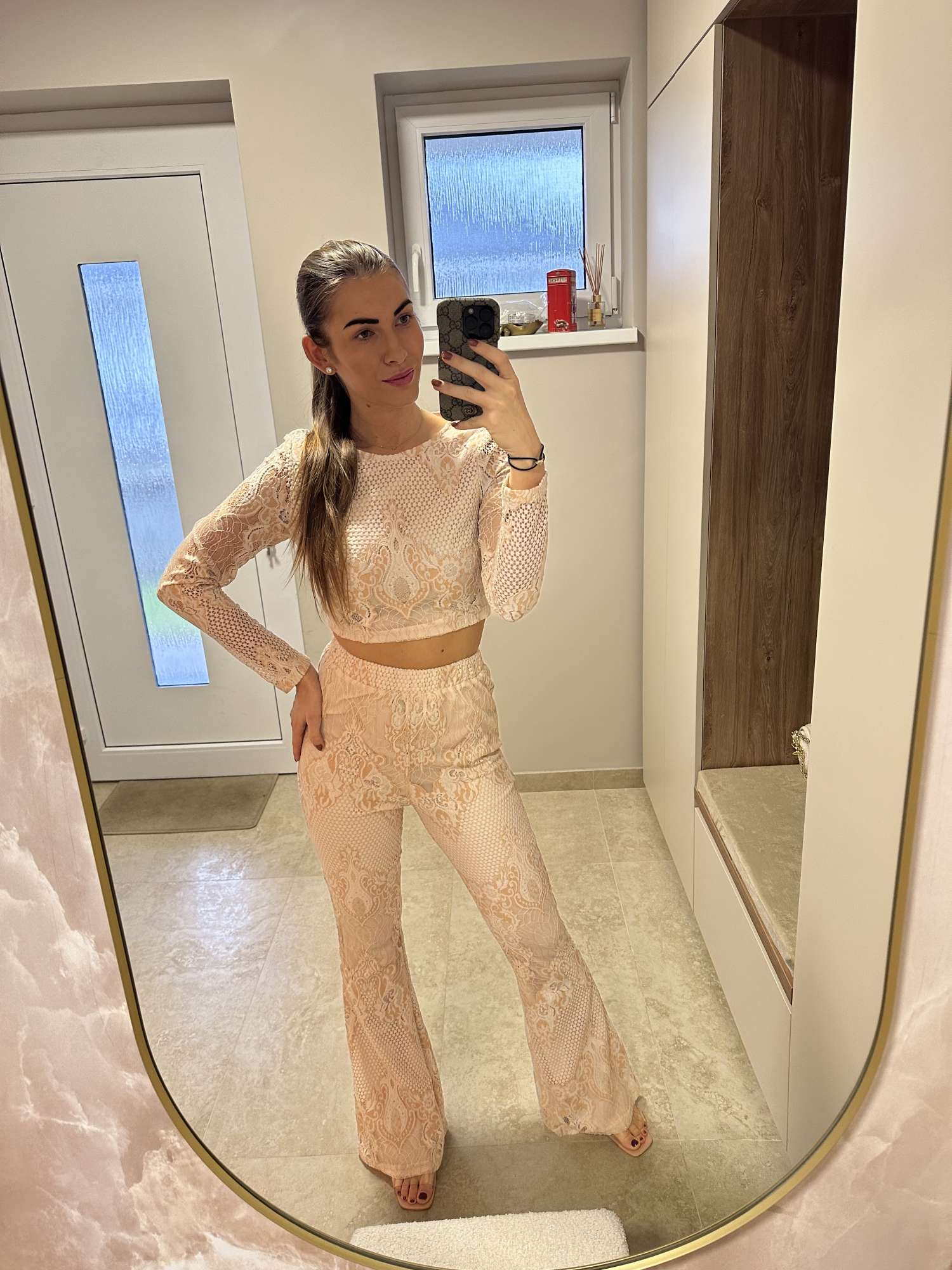 Luxusny cipkovany set Peace +love