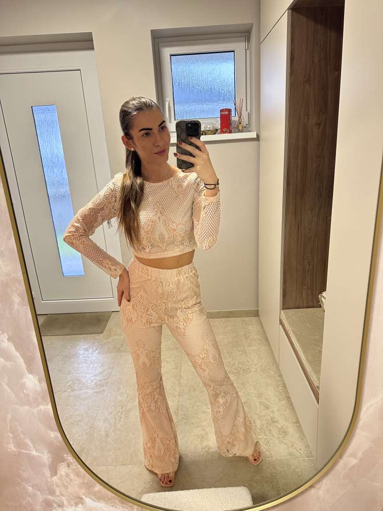 Luxusny cipkovany set Peace +love