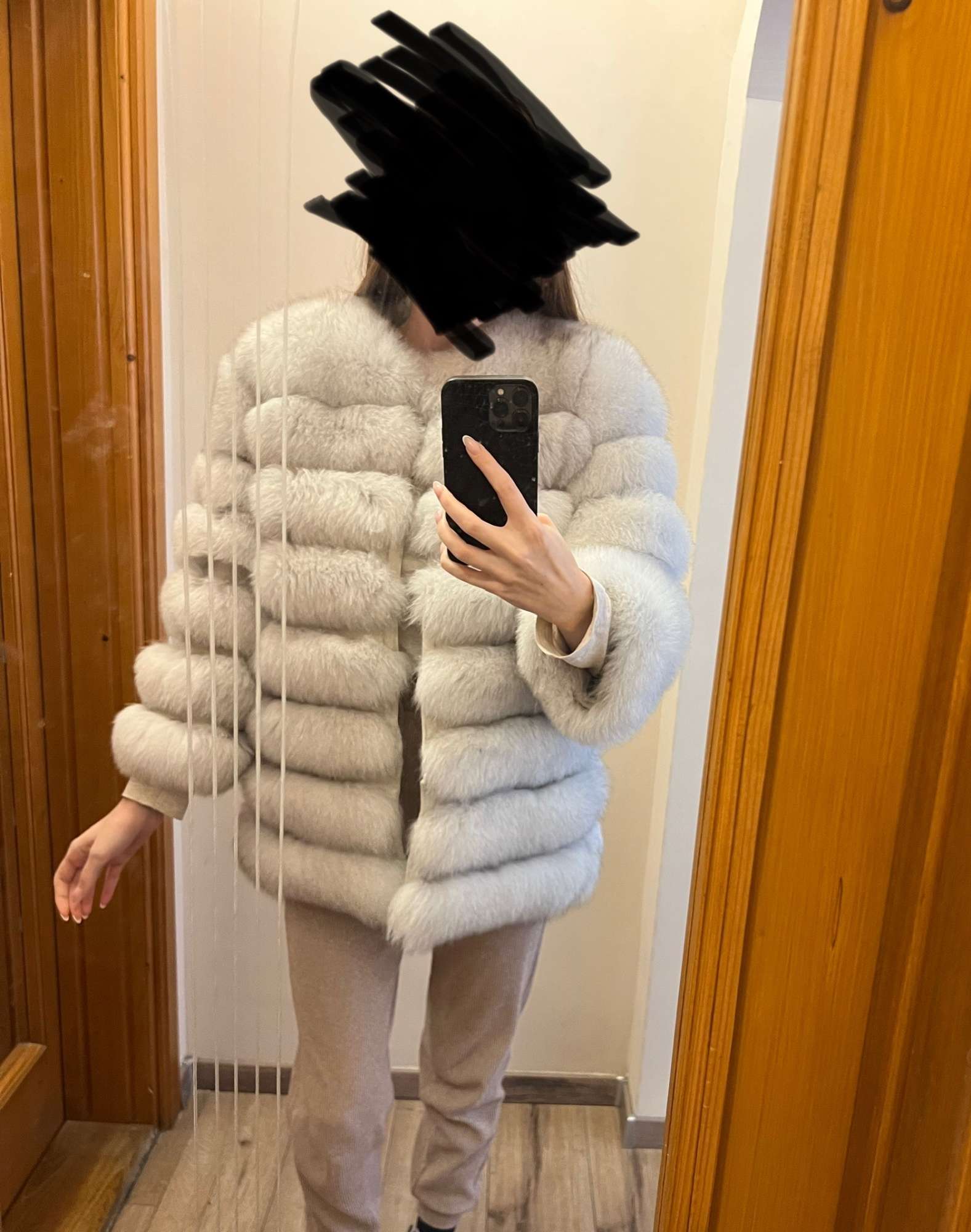 Líščia kožušina 4v1 prírodná biela - S/M