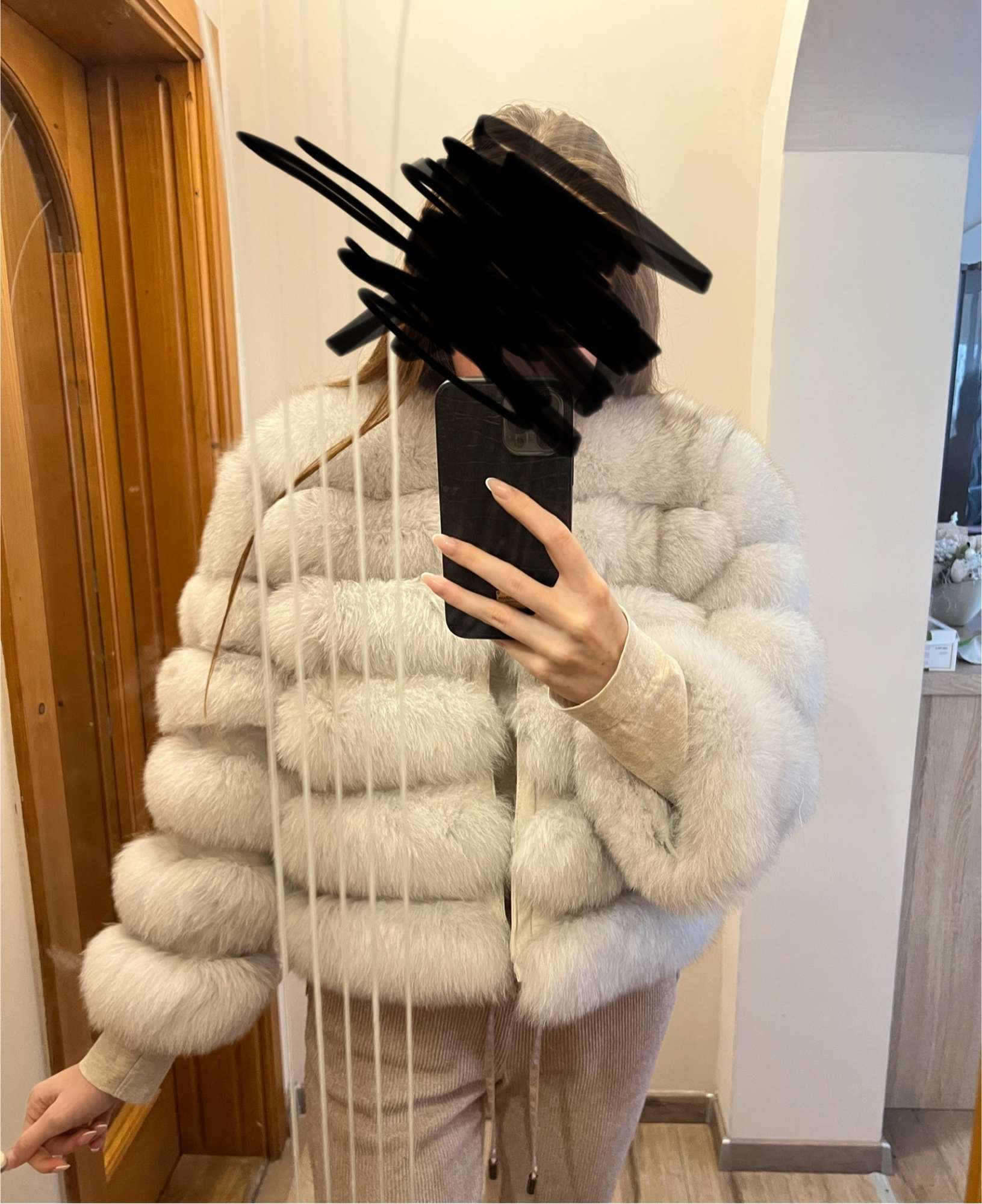 Líščia kožušina 4v1 prírodná biela - S/M