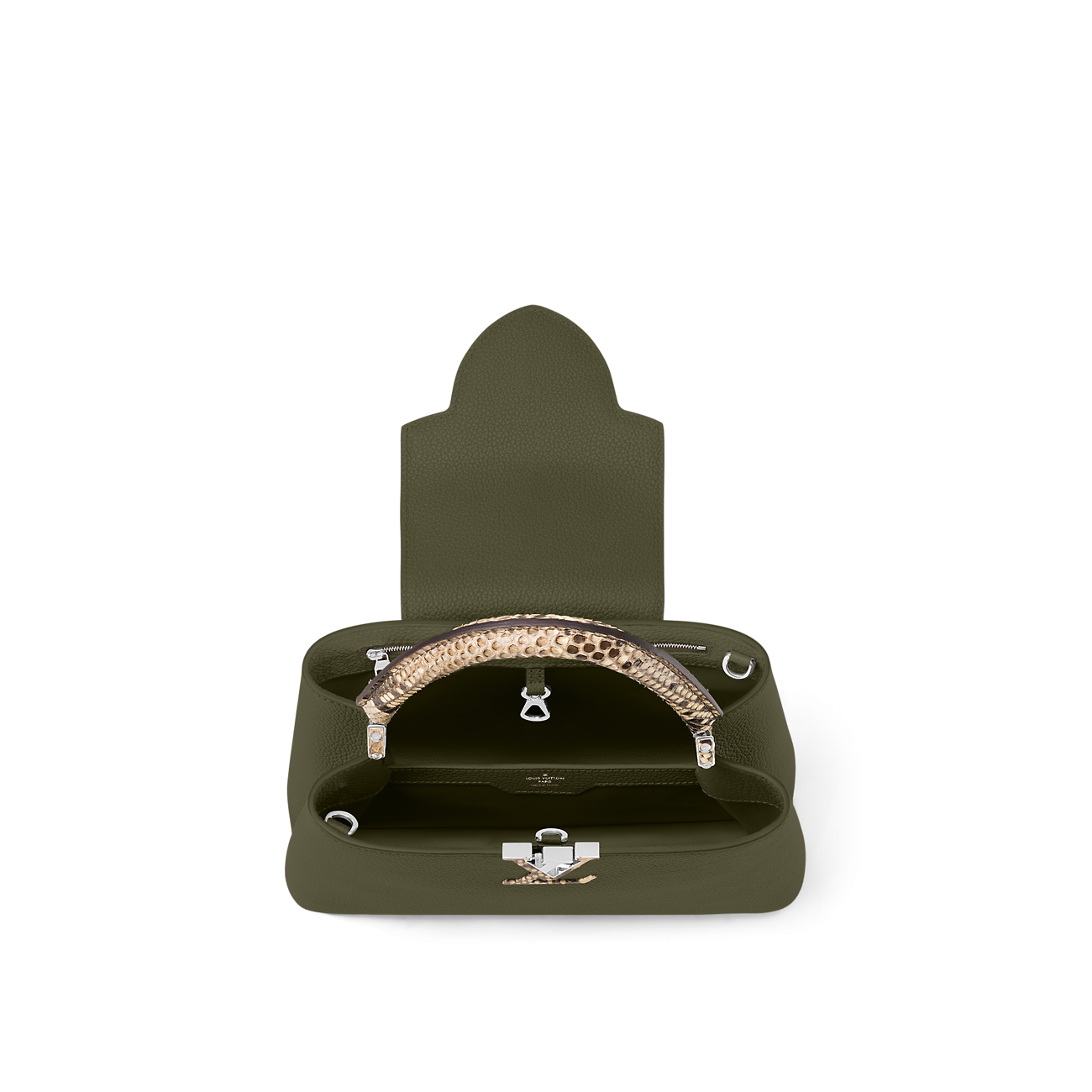 Louis Vuitton Capucines MM taška s ručkou z pytóna