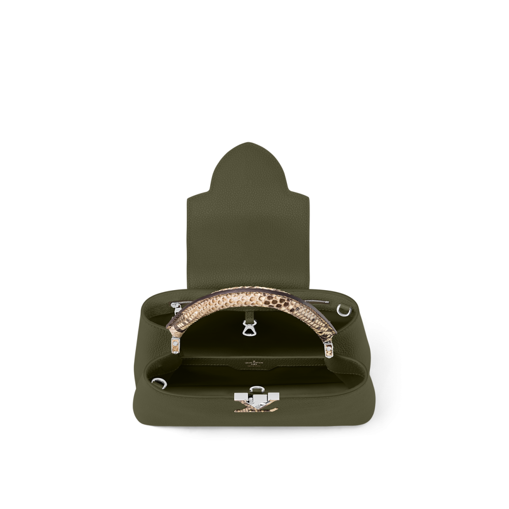 Louis Vuitton Capucines MM taška s ručkou z pytóna