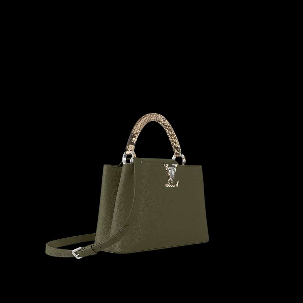 Louis Vuitton Capucines MM taška s ručkou z pytóna