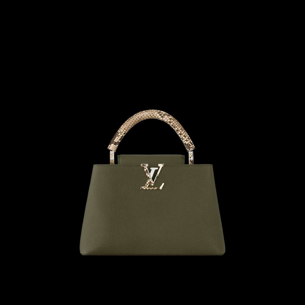 Louis Vuitton Capucines MM taška s ručkou z pytóna