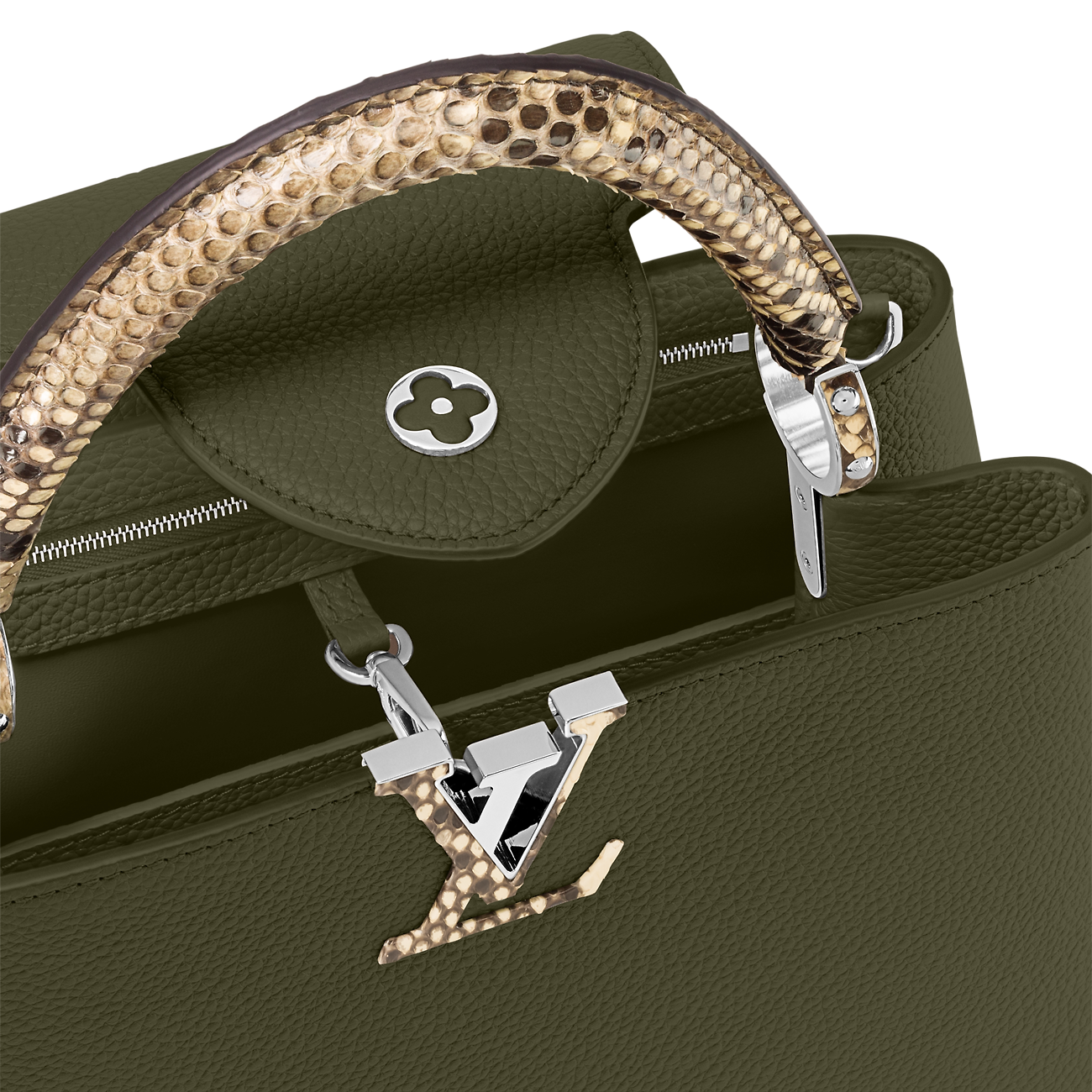 Louis Vuitton Capucines MM taška s ručkou z pytóna