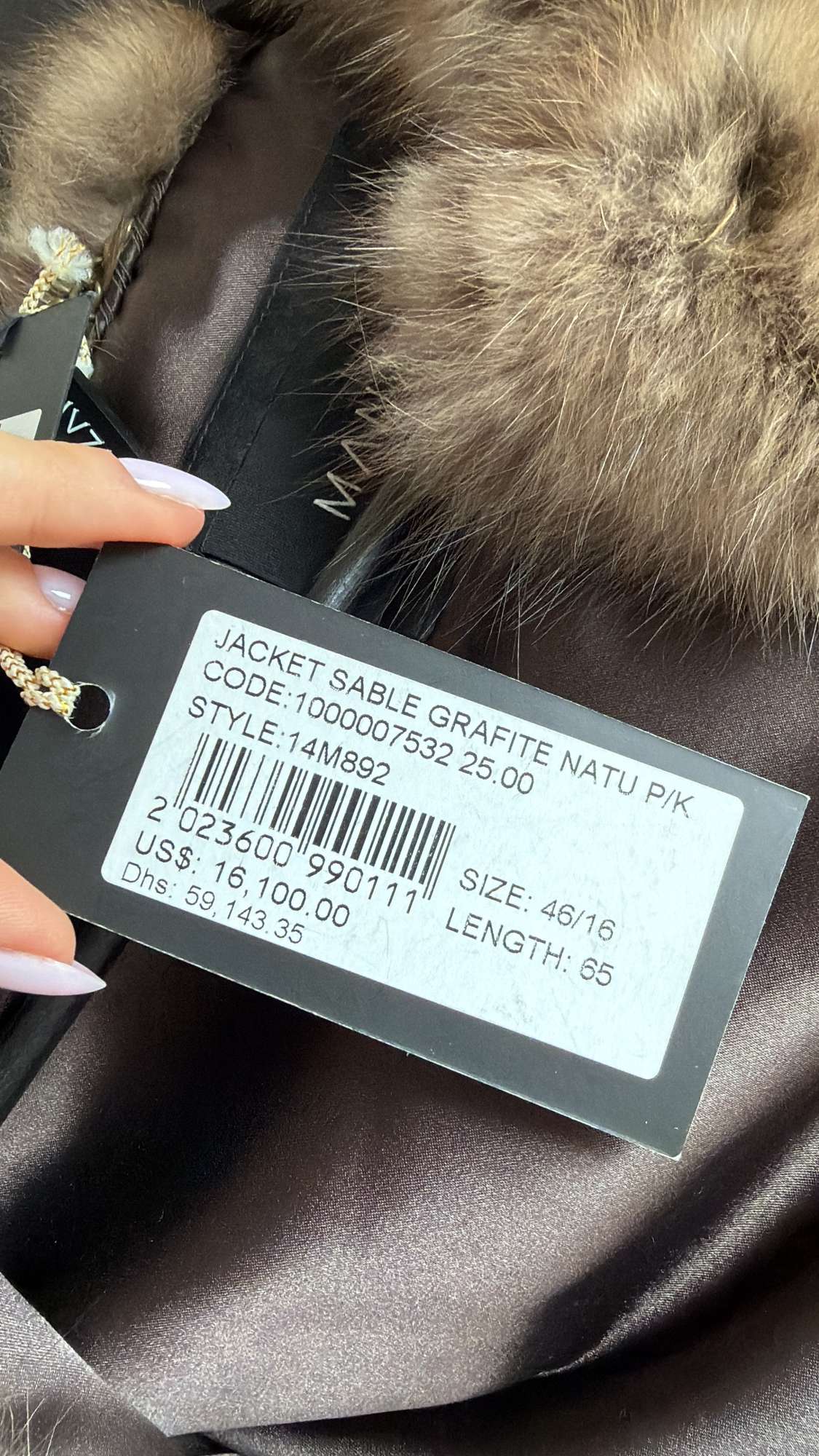 MANZARI Russian Sable luxusný kožuch zo soboľa