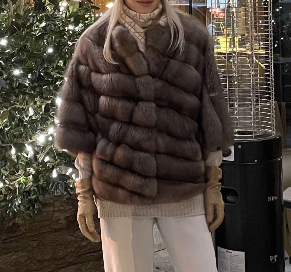 MANZARI Russian Sable luxusný kožuch zo soboľa