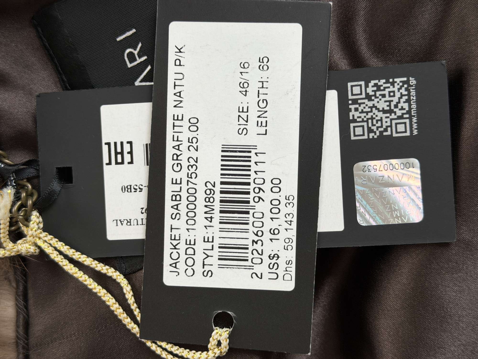 MANZARI Russian Sable luxusný kožuch zo soboľa