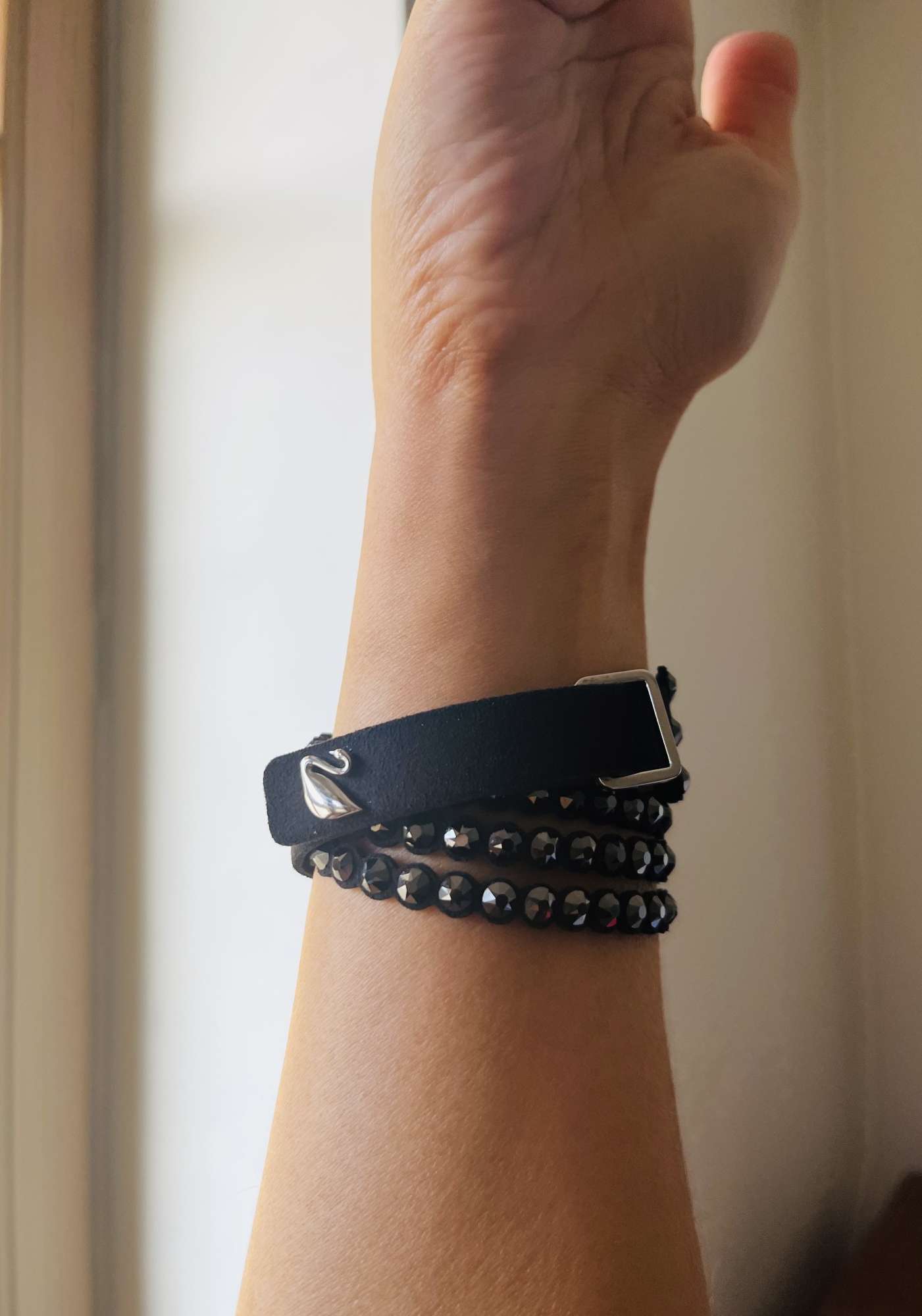 Swarovski choker/náramok čierny