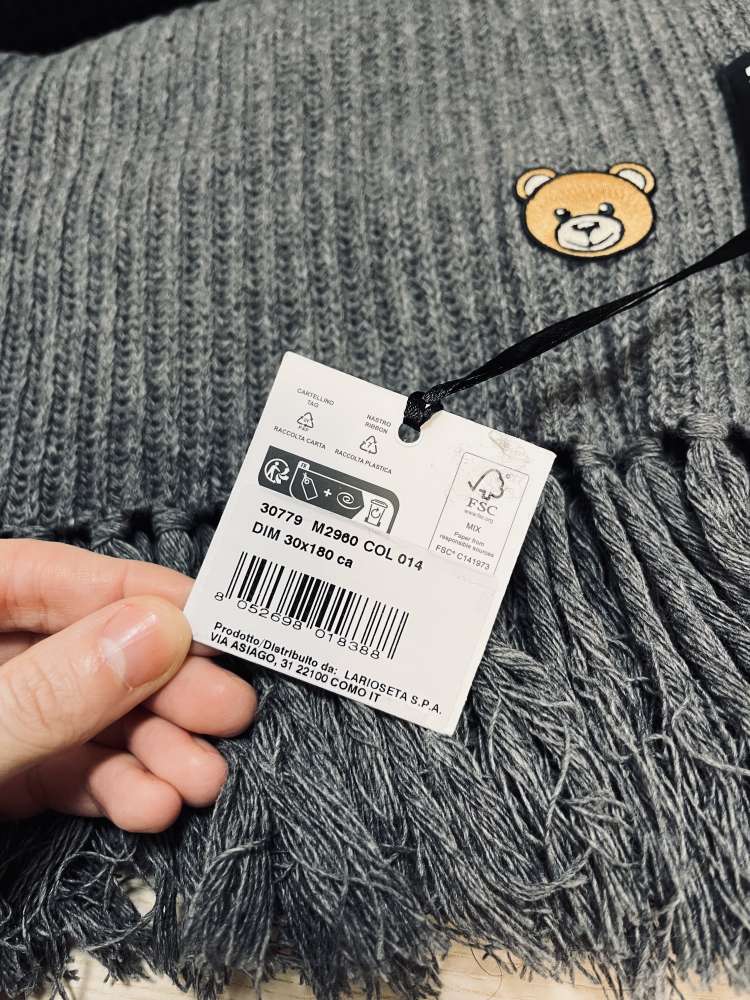 Moschino šedý šál