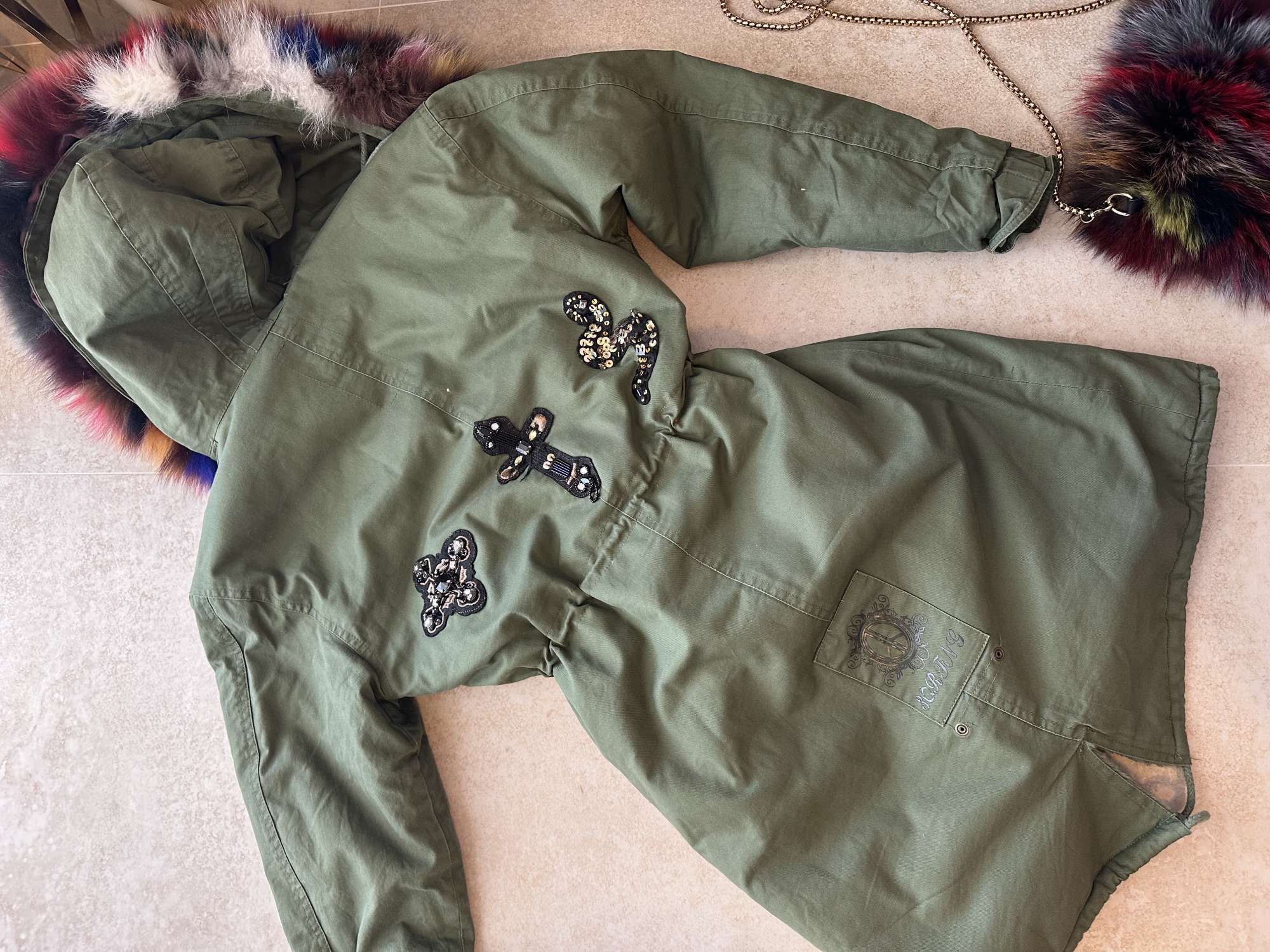 Luxusna zateplena parka + kabelka