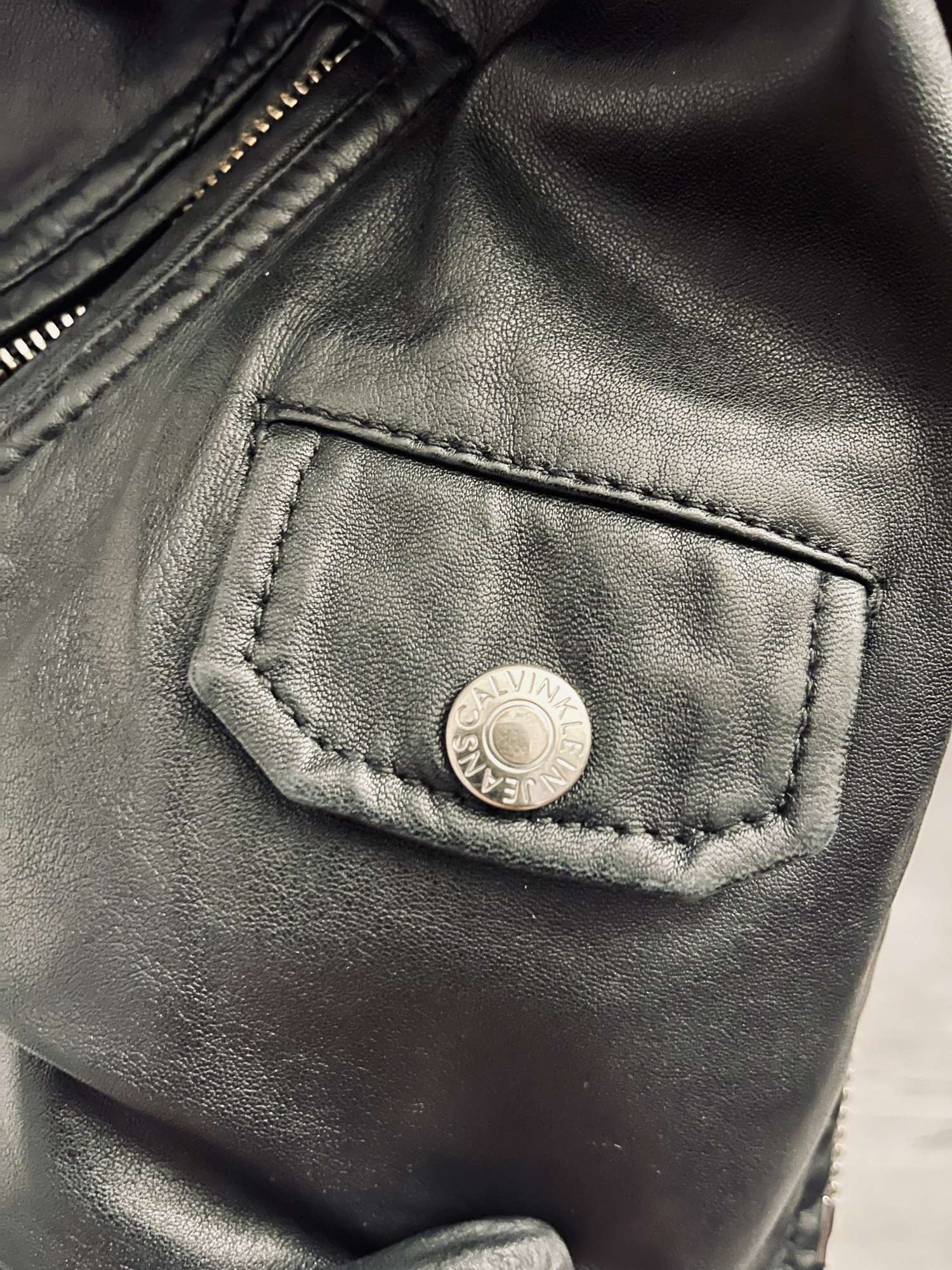 Calvin Klein kožená bunda XS (pravá koža)