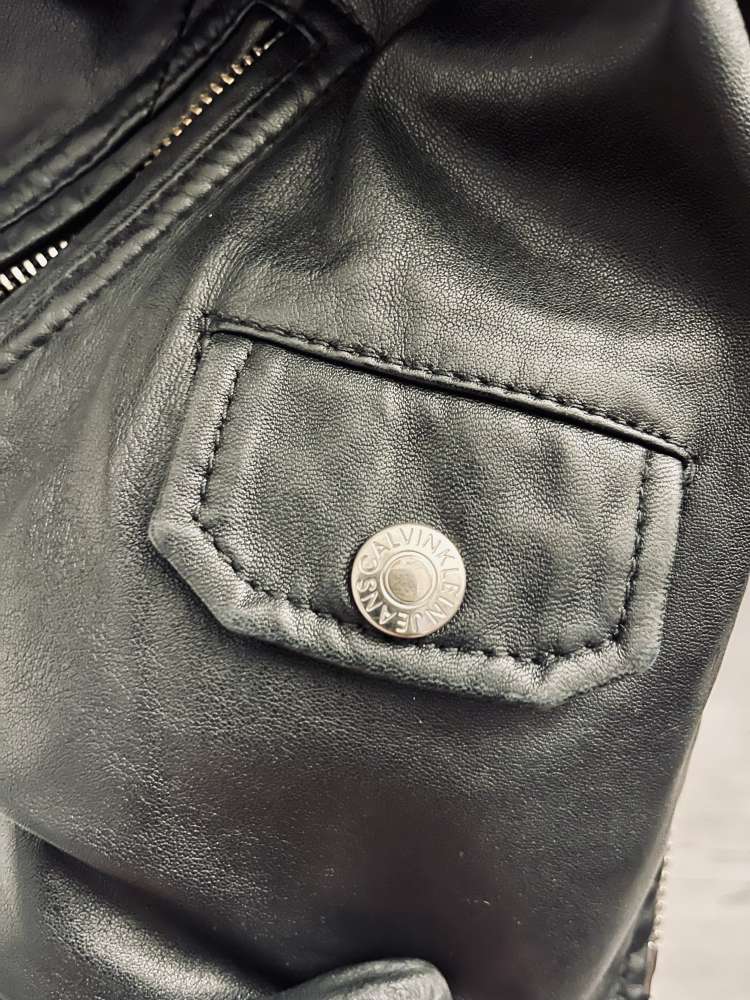 Calvin Klein kožená bunda XS (pravá koža)