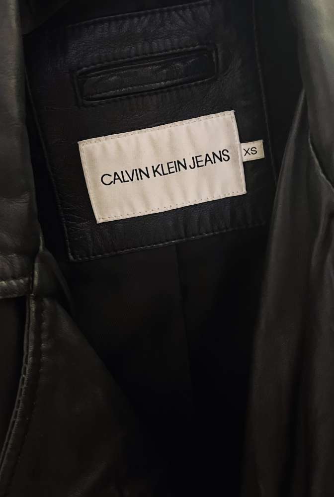 Calvin Klein kožená bunda XS (pravá koža)