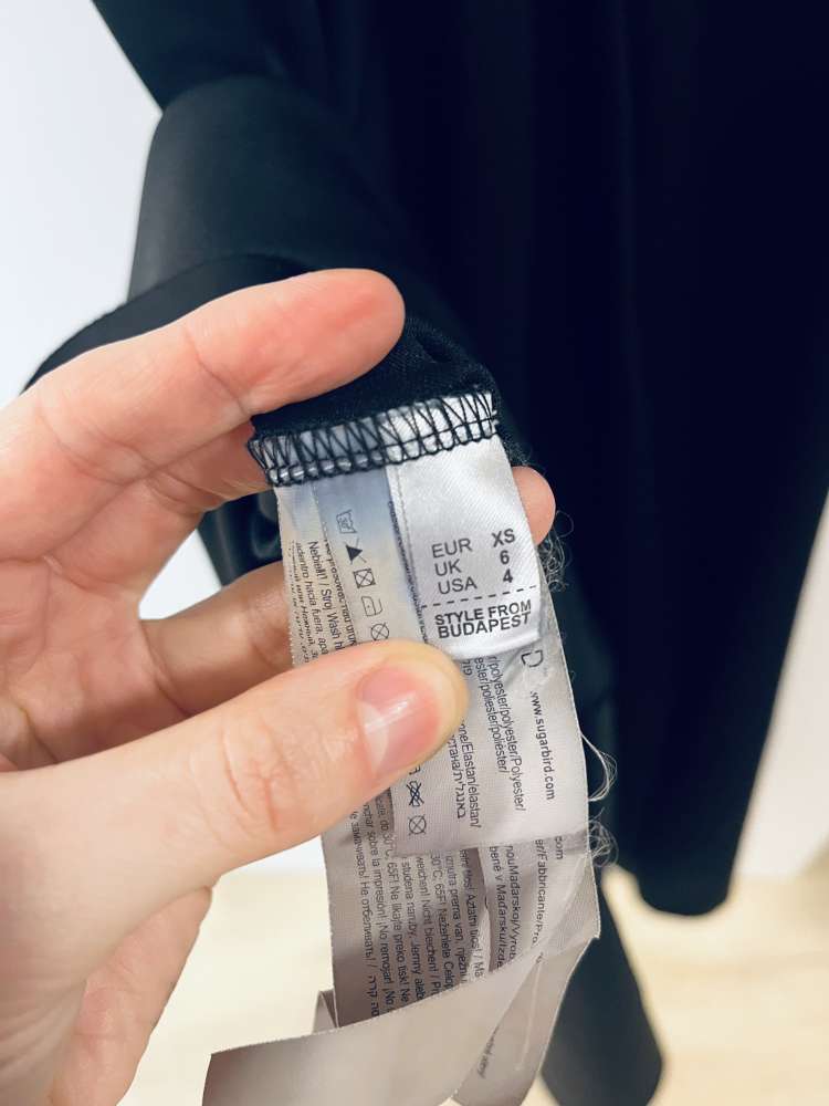 Sugarbird čierne dlhé šaty XS