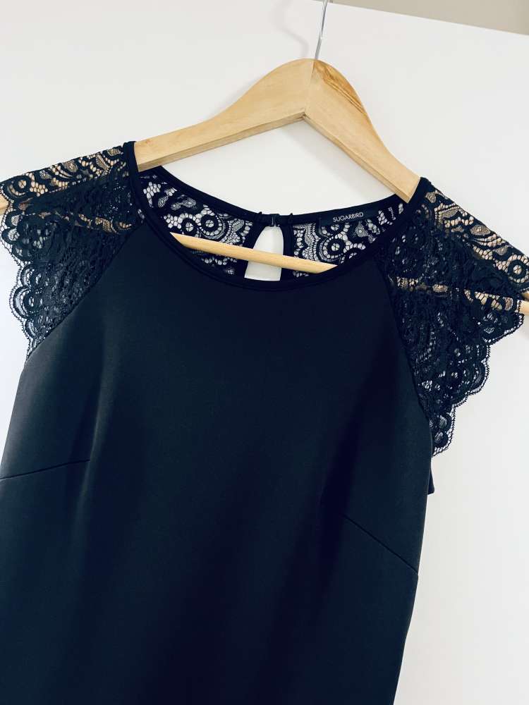 Sugarbird čierne dlhé šaty XS