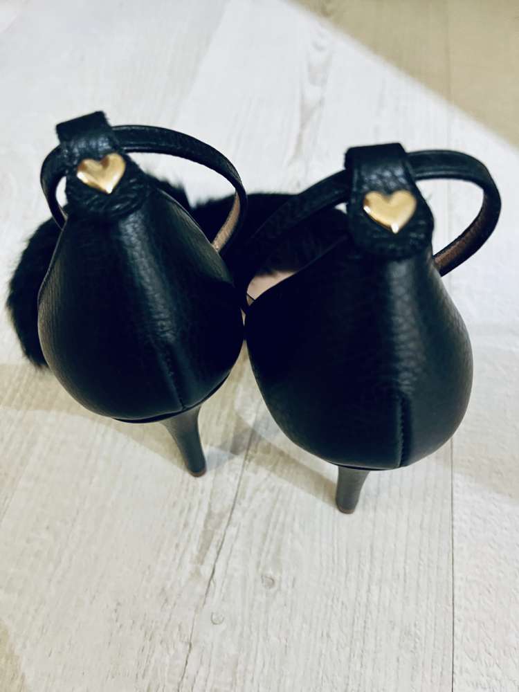 Twin-Set Simona Barbieri sandále 36 s pravou kožušinou