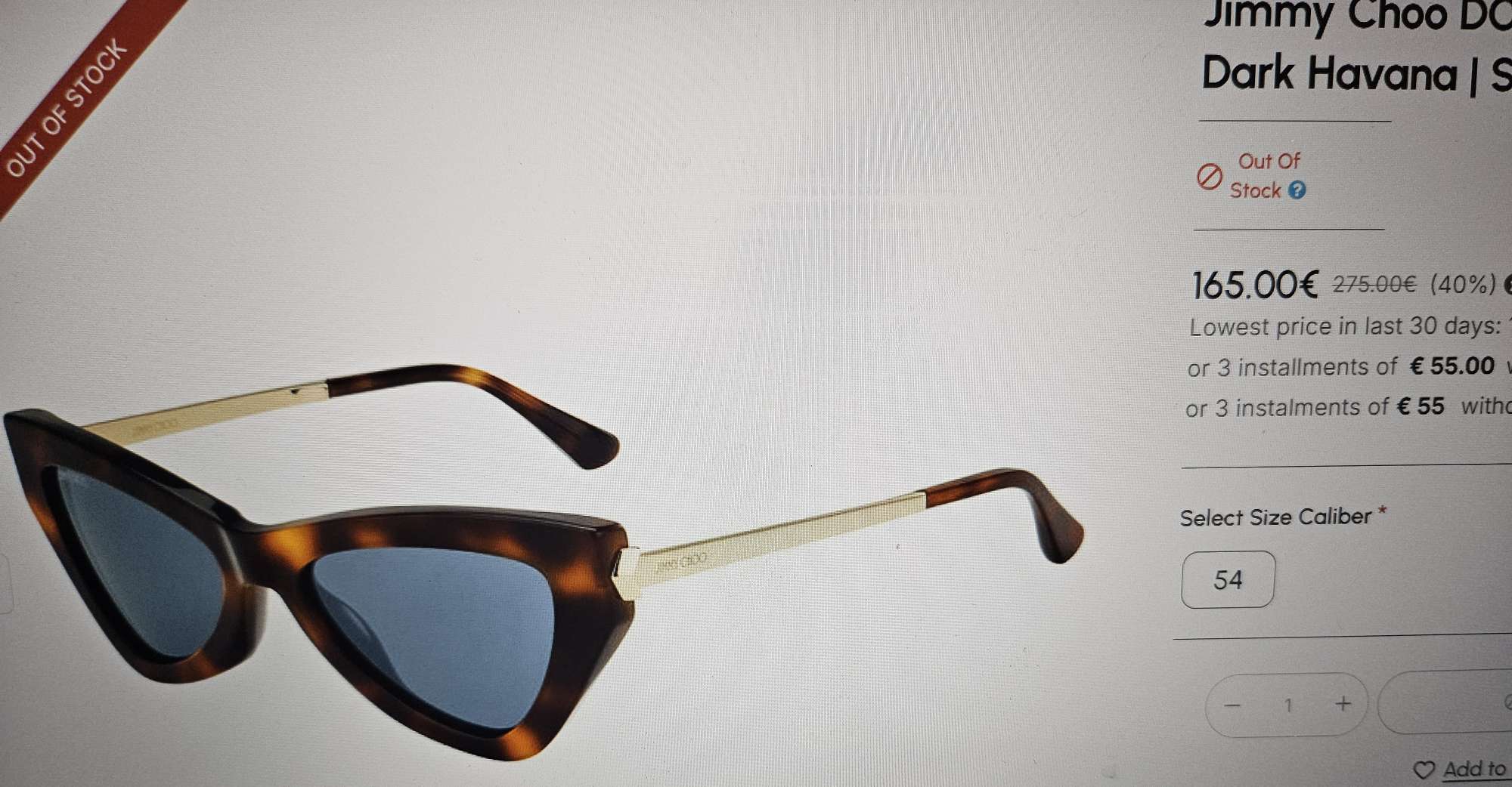 Jimmy Choo slnečné okuliare.