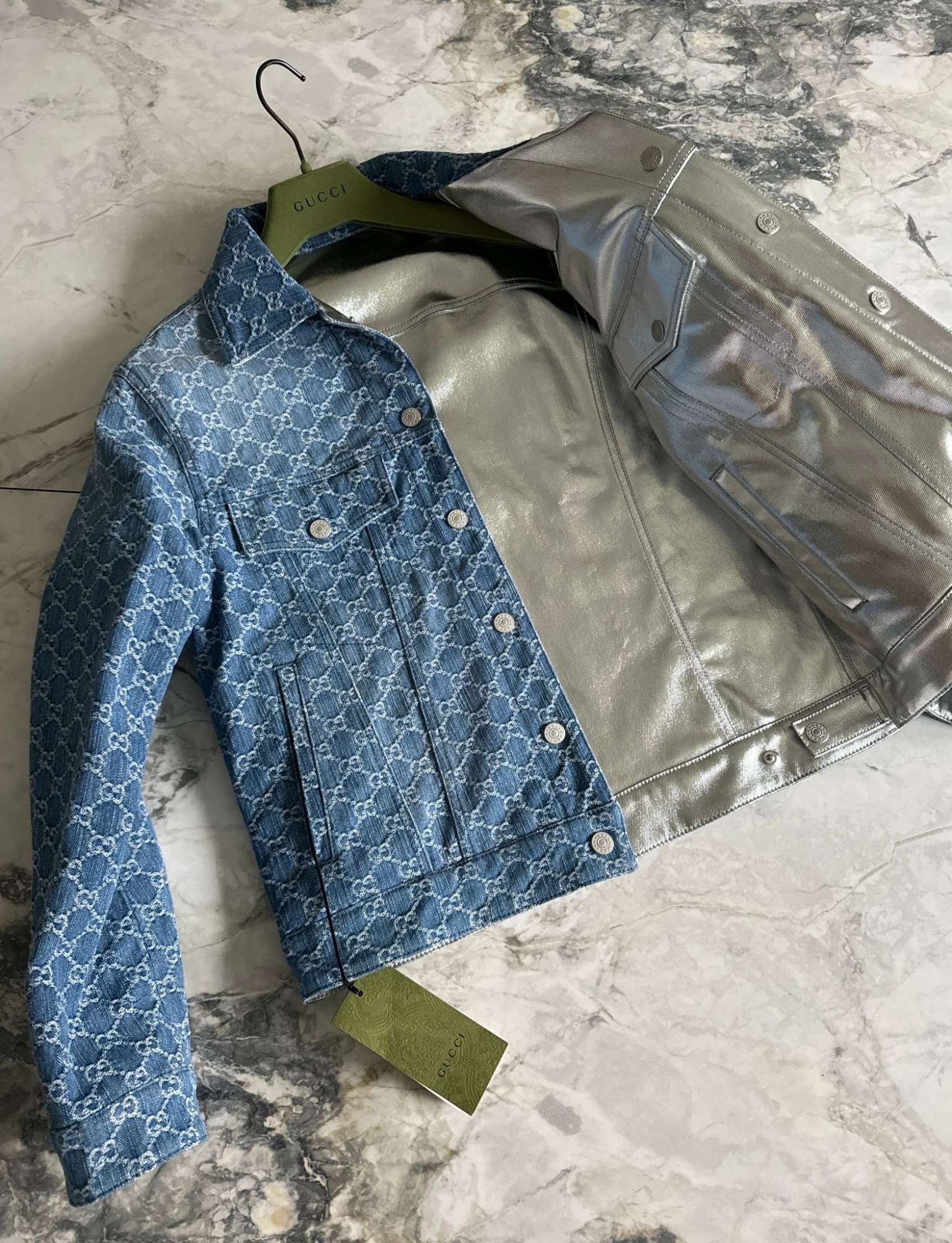 Gucci dámska denim bundička obojstranná