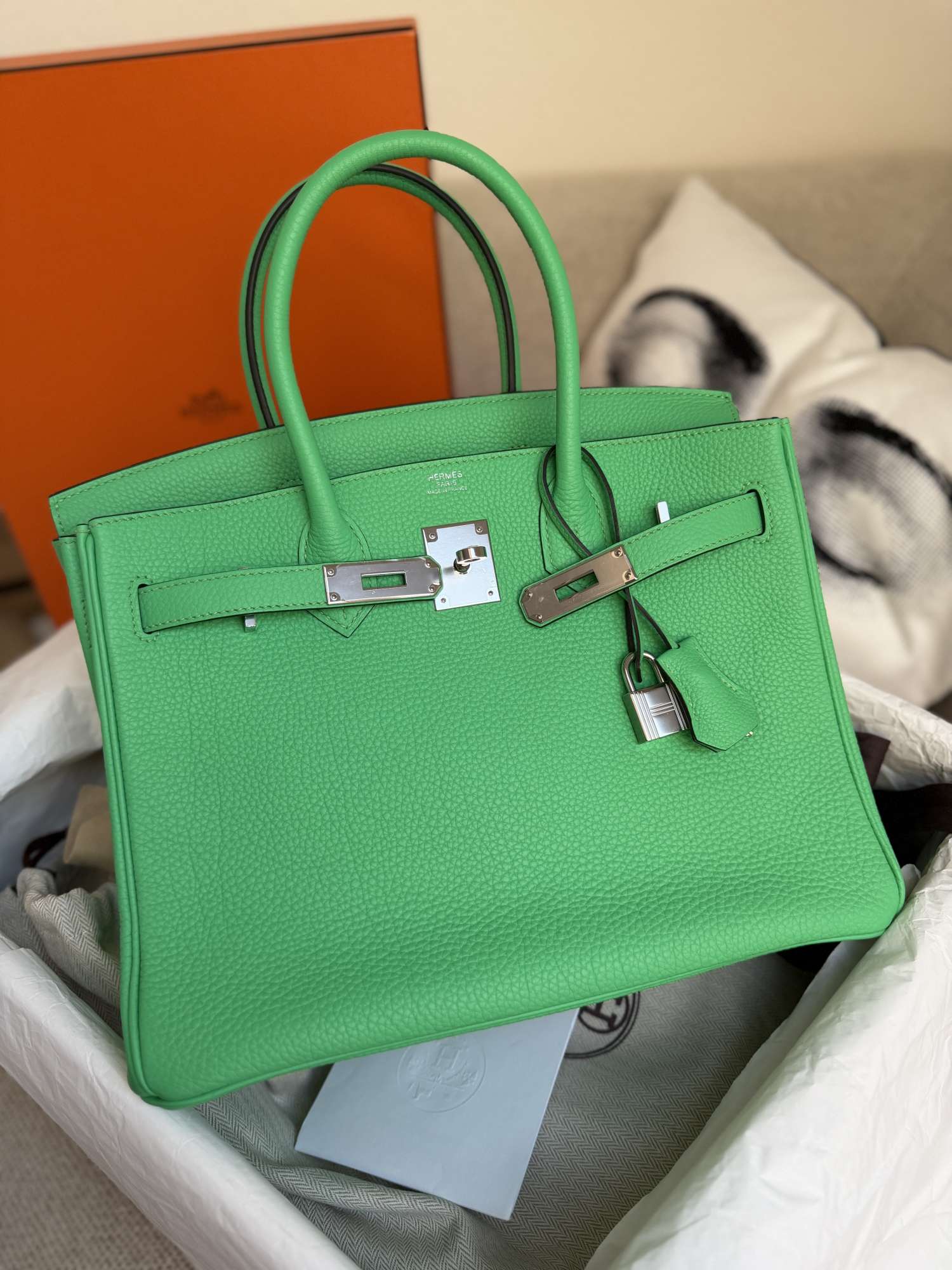 Hermes Birkin 30 Togo PHV Vert Comics