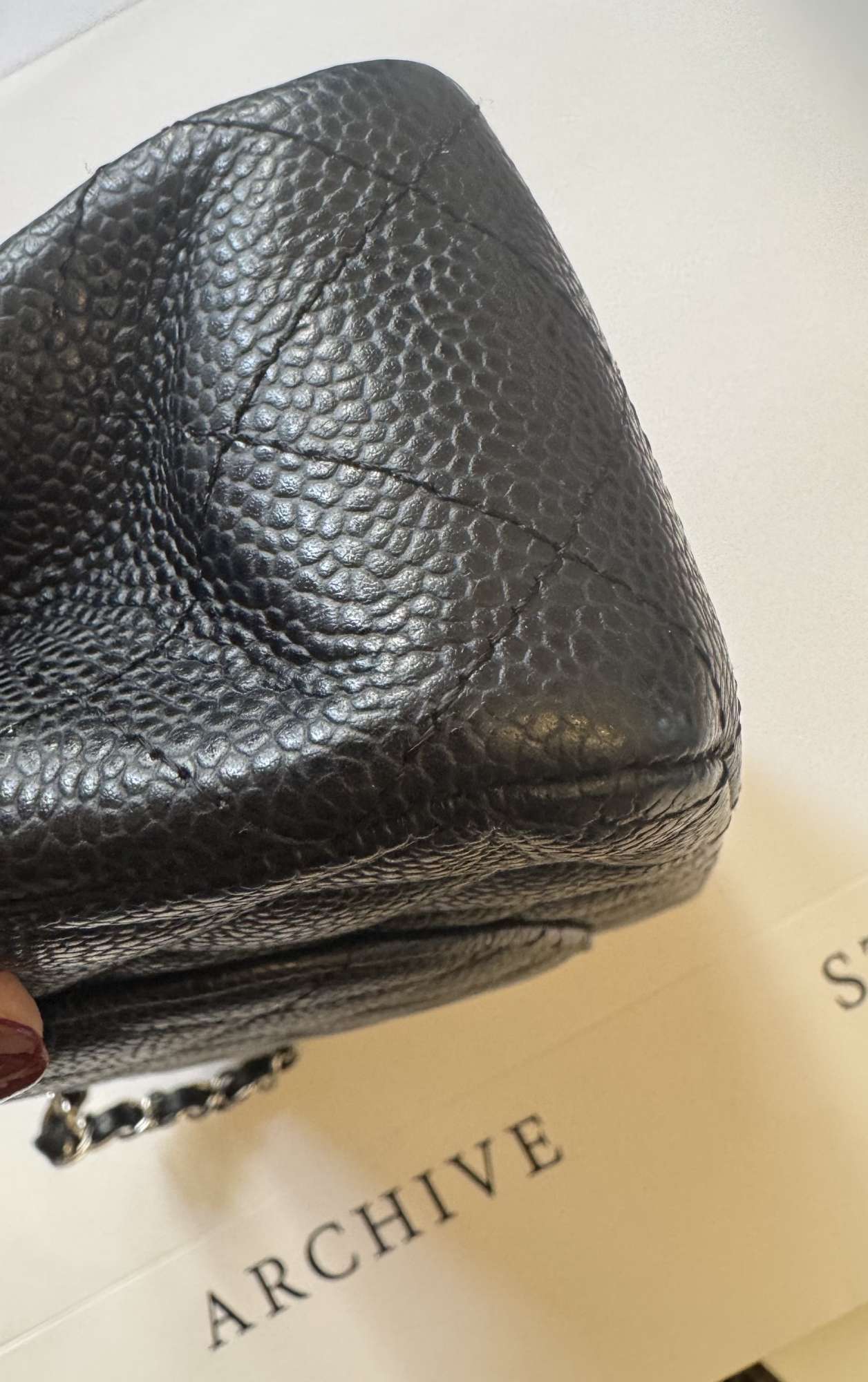 Chanel Double Flap Caviar Leather Medium