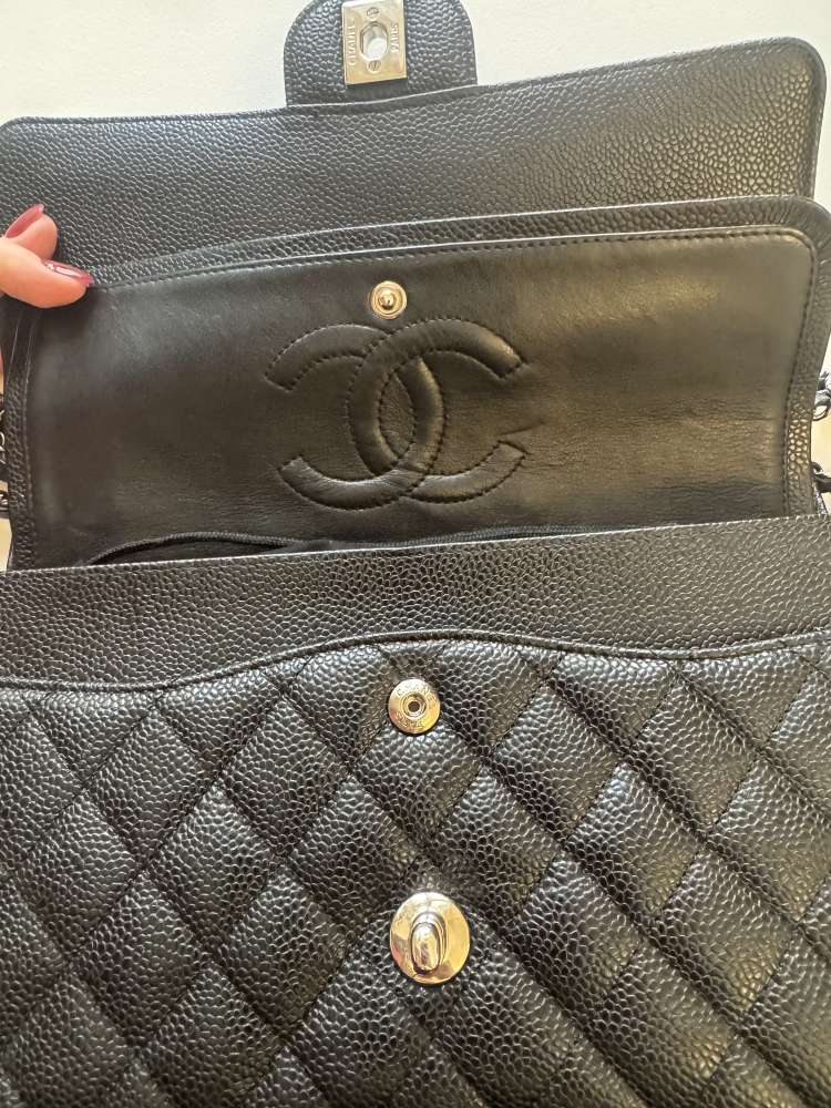 Chanel Double Flap Caviar Leather Medium