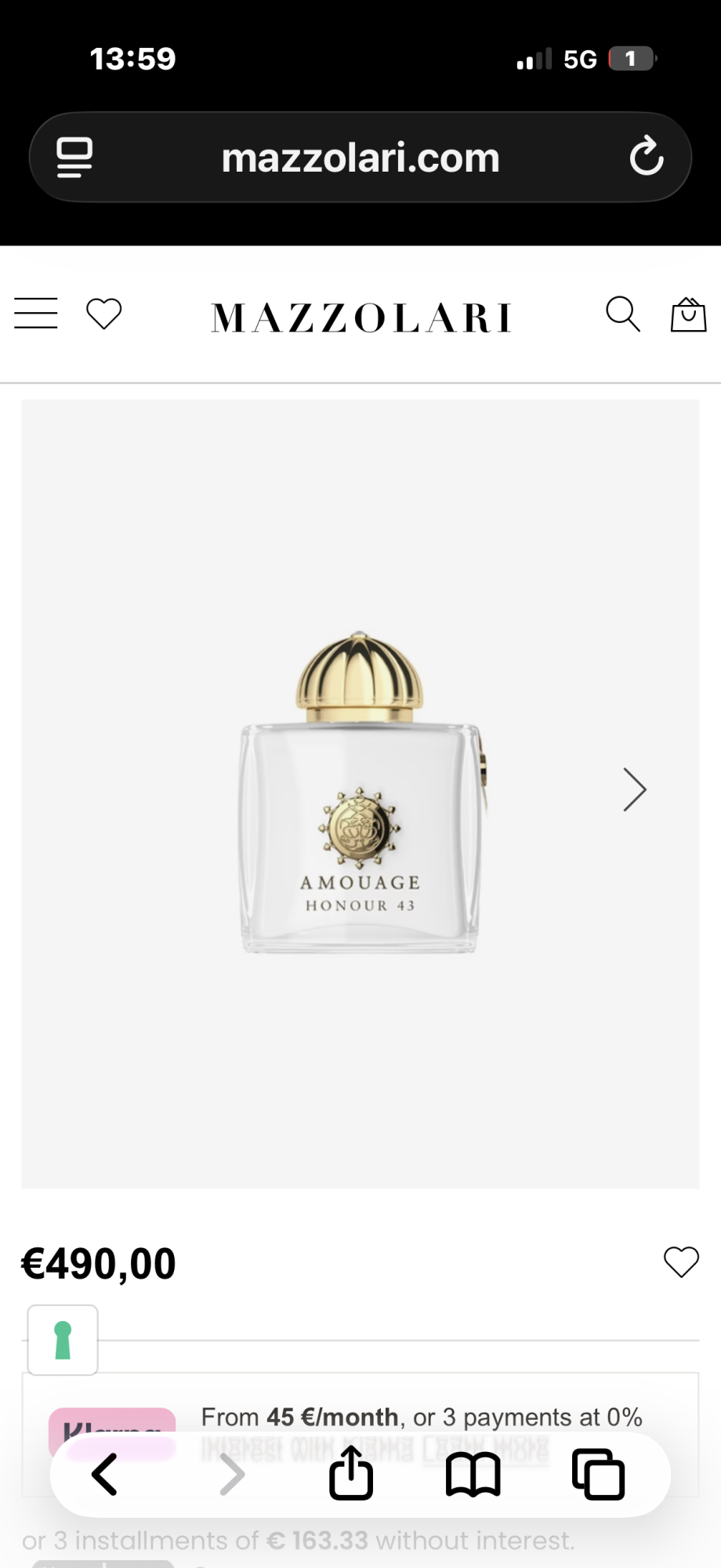 Amouage Honor 43 vonavka