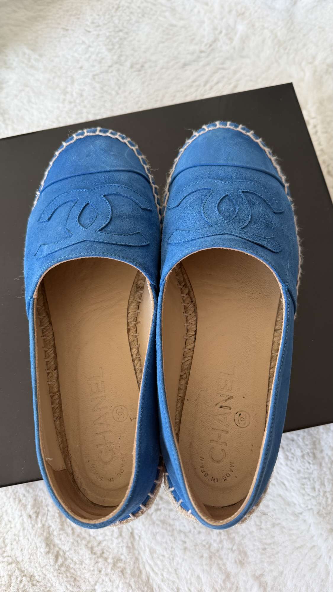 Modré semišové espadrilky CC