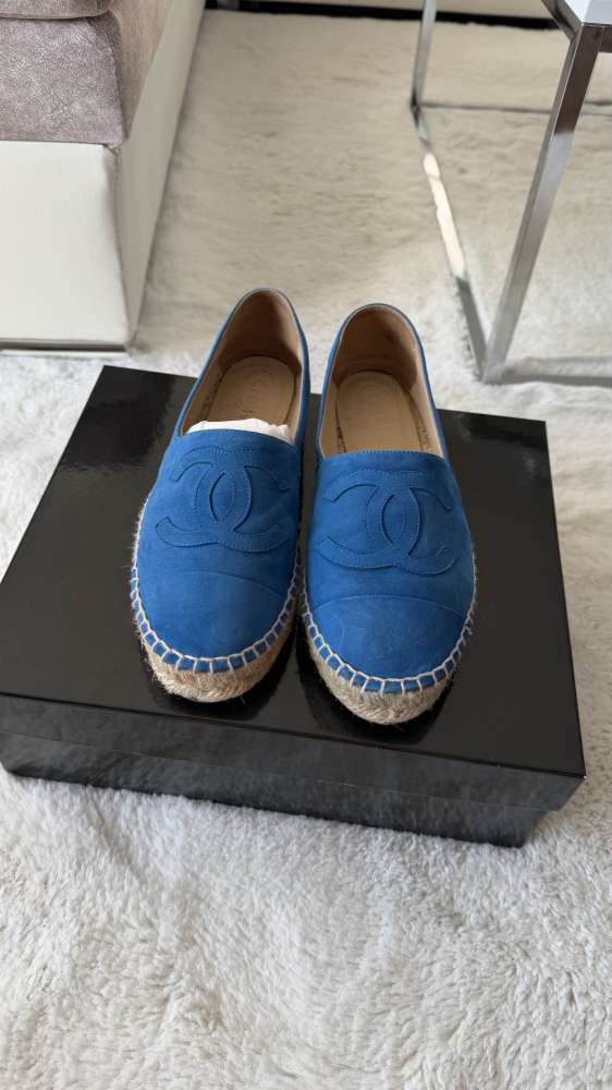 Modré semišové espadrilky CC