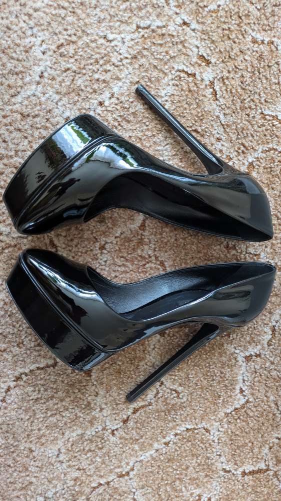 Casadei Flora Nero Patent