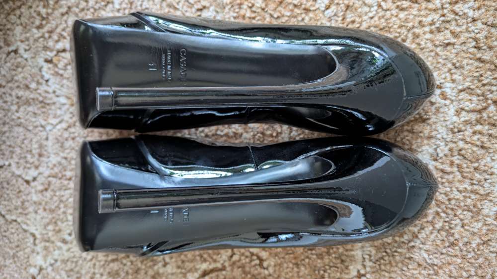 Casadei Flora Nero Patent