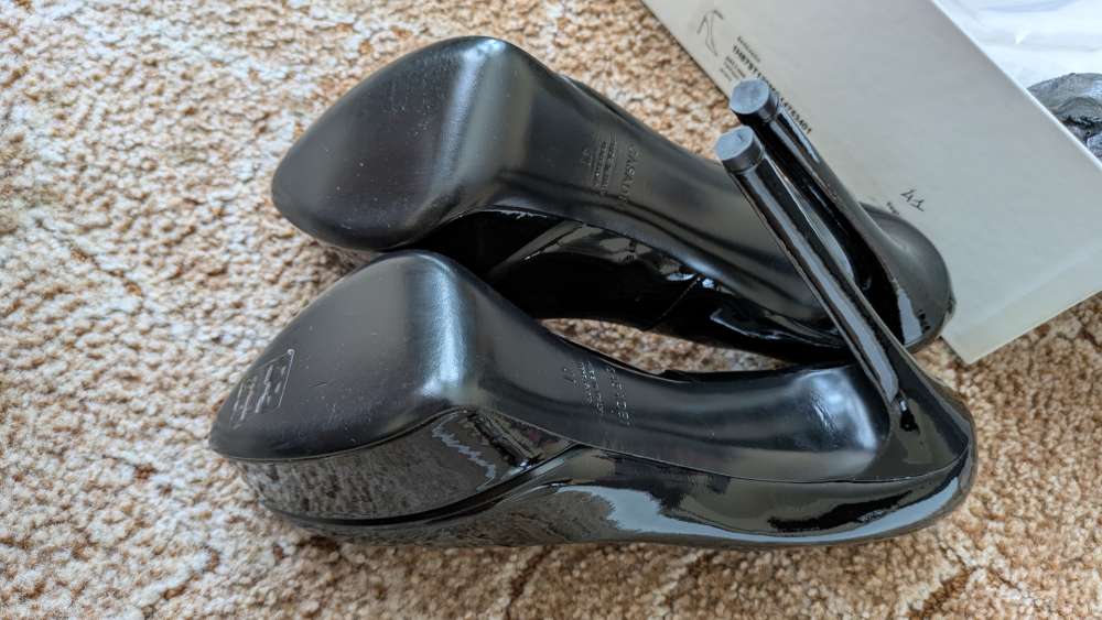 Casadei Flora Nero Patent