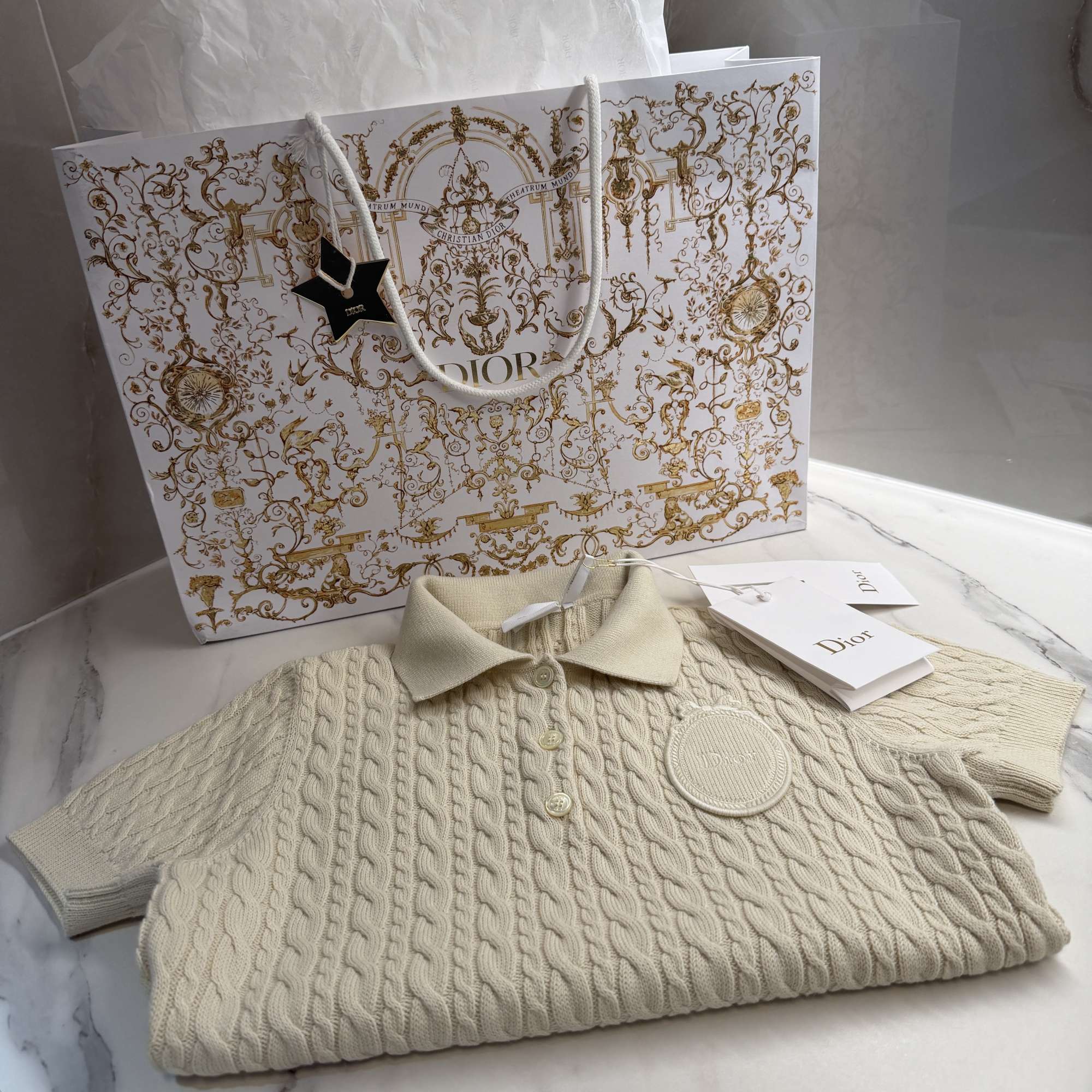 Dior Médaillon Short-Sleeved Sweater