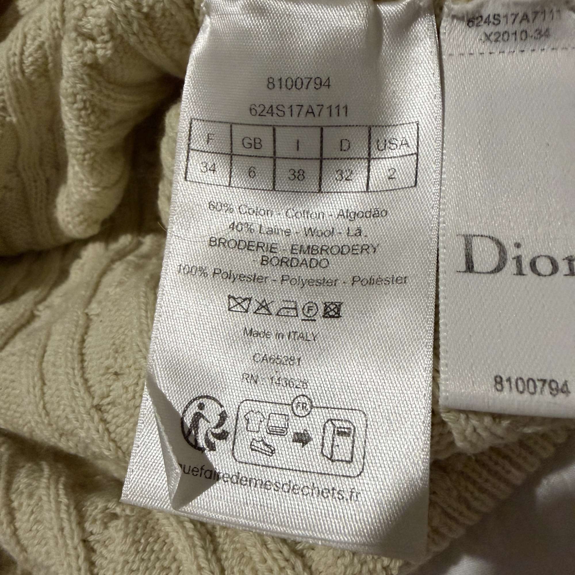 Dior Médaillon Short-Sleeved Sweater